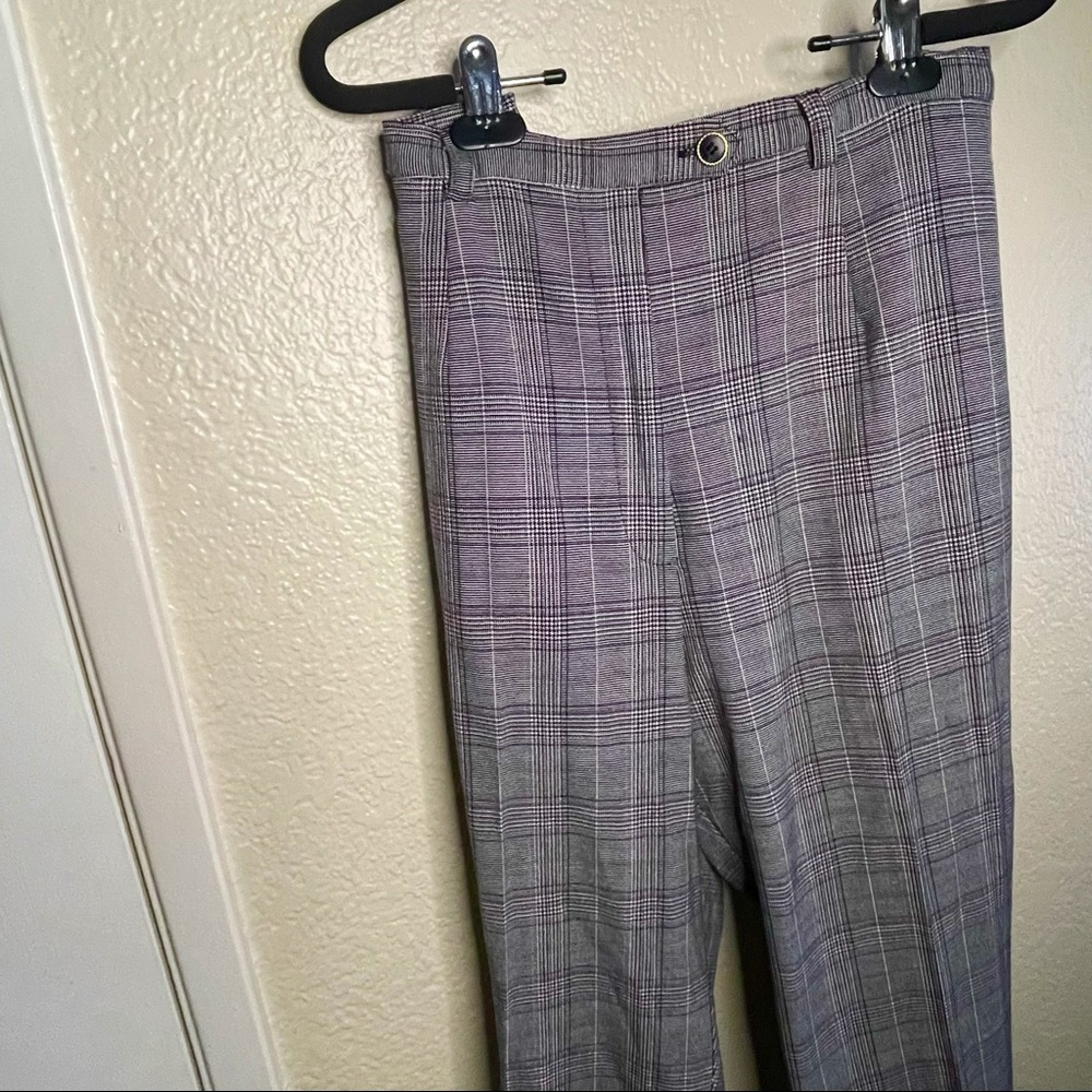 Plaid dressy suit pants